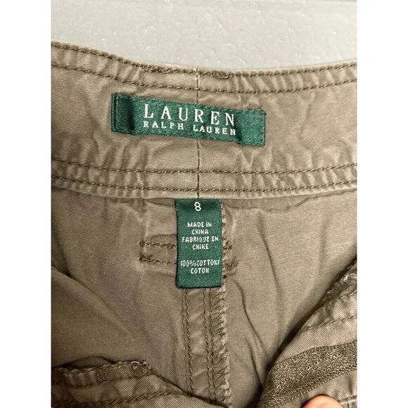 Lauren Ralph Lauren 100% Cotton Cargo Hiking Shorts Women's 8 - Picture 8 of 9